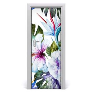 Ajtóposzter öntapadós Hawaii virágok 75x205 cm