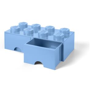 Négyszögeletes 2 fiókos világoskék tárolódoboz - LEGO®