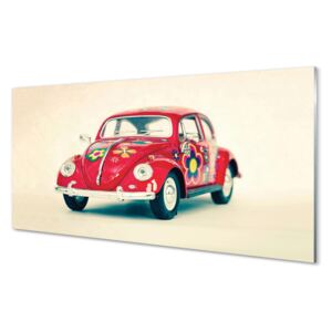 Akrilképek Piros virágok autó 100x50 cm