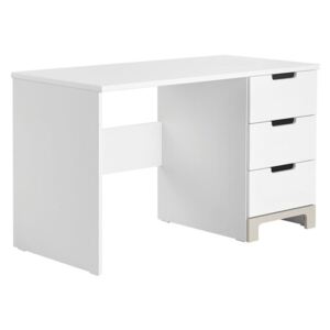 Mini fehér-szürke íróasztal, hossz 120 cm - Pinio