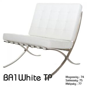BA1 TP steppelt fehér bőr pihenőszék