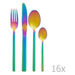 Rainbow 16 db-os szivárványos hatású evőeszköz készlet - Premier Housewares