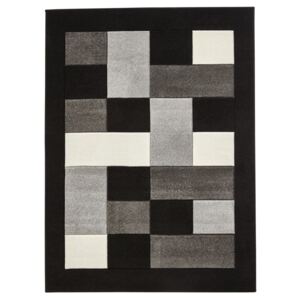 Matrix szürkésfekete szőnyeg, 80 x 150 cm - Think Rugs