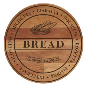 Broad Bread bükkfa tálalódeszka/vágódeszka, ø 30 cm - Bisetti