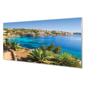 Akrilképek Spanyolország Coast tengeri város 100x50 cm