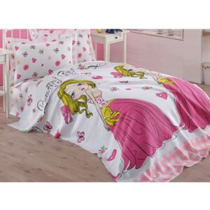 Princess rózsaszín tiszta pamut gyermek ágytakaró, 160 x 235 cm - Unknown
