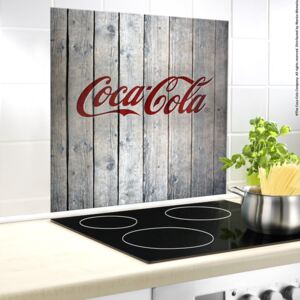 Coca-Cola Wood üveg falvédő tűzhely mellé, 70 x 60 cm - Wenko