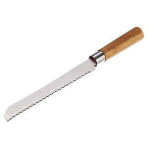 Rozsdamentes acél kenyérszeletelő kés bambusz nyéllel, hossz 32,5 cm - Unimasa