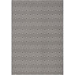 Karo fekete-fehér kültéri szőnyeg, 140 x 200 cm - Bougari