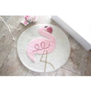 Pink Flamingo fürdőszobai kilépő, ⌀ 90 cm