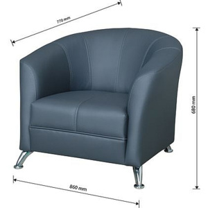 LAWRENCE fotel, 70x85x75 cm, grafit - soft 20