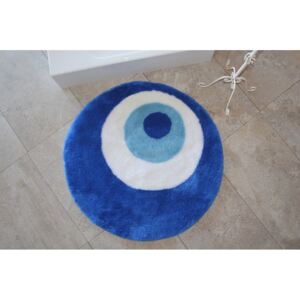 Eye kék kerek fürdőszobai szőnyeg