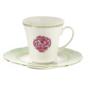 Roses 6 db-os porcelán csésze és csészealj készlet, 80 ml - Kutahya