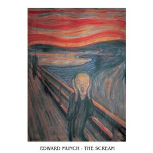 The Scream, 1893 Festmény reprodukció, Edvard Munch, (60 x 80 cm)