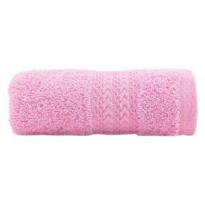 Sunny rózsaszín tiszta pamut kéztörlő, 30 x 50 cm