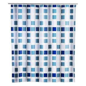 Mosaic kék zuhanyfüggöny, 180 x 200 cm - Wenko
