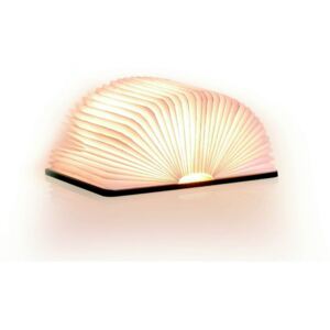 Mini világosbarna könyvalakú LED asztali lámpa - Gingko
