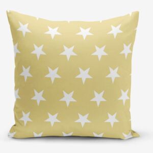 Sárga csillag mintás párnahuzat, 45 x 45 cm - Minimalist Cushion Covers