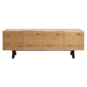 Oliveto alacsony fehér tölgyfa komód - Unique Furniture