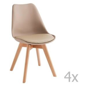 Tom bézsszínű szék szett, 4 db-os - Design Twist