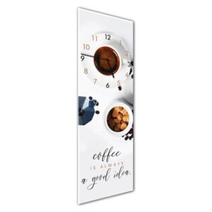 Glassclock Coffee Time falióra, 20 x 60 cm - Styler