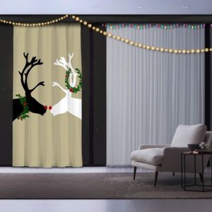 Reindeers karácsonyi függöny, 140 x 260 cm