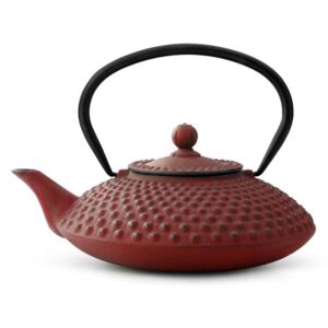 Xilin piros öntöttvas teáskanna szűrővel, 1,25 l - Bredemeijer