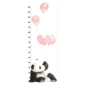 Pink Panda falmatrica magasságmérővel, 60 x 160 cm - Dekornik