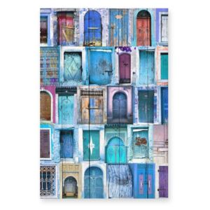 Blue Doors borovi fenyő falitábla, 40 x 60 cm - Really Nice Things