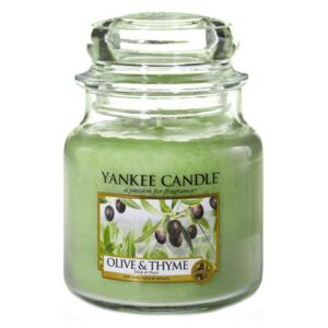 Oliva és kakukkfű illatgyertya, égési idő 65-90 óra - Yankee Candle