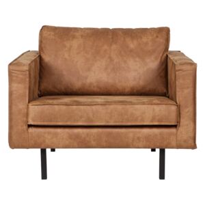Rodeo barna fotel újrahasznosított bőrből - BePureHome