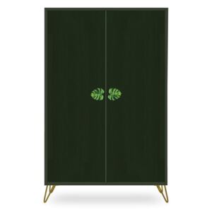Zöld szekrény borovi fenyőfából - Velvet Atelier