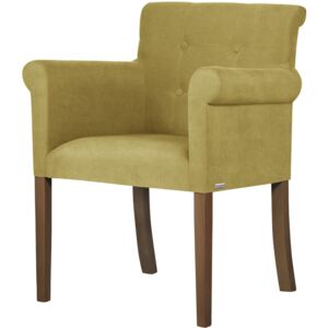 Flacon citromsárga bükk szék, sötétbarna lábakkal - Ted Lapidus Maison
