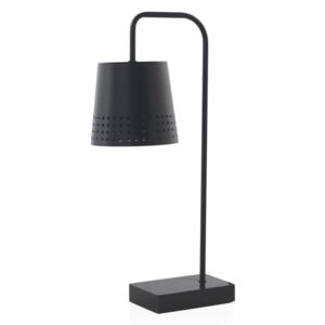 Fekete asztali lámpa márvány talapzattal, magasság 48 cm - Geese