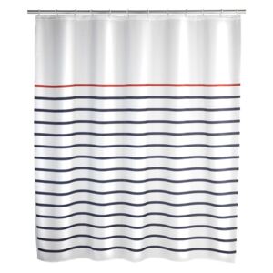 Marine fehér-kék zuhanyfüggöny, 180 x 200 cm - Wenko
