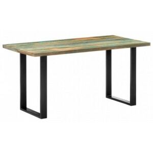 Tömör újrahasznosított fa étkezőasztal 160 x 80 x 75 cm
