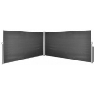 Összecsukható oldalsó napellenző 160x600 cm fekete