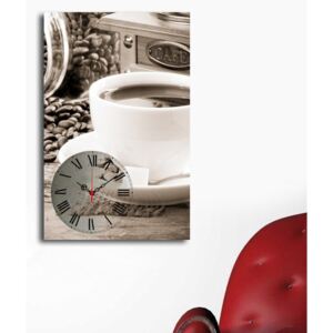 Coffee dekoratív falióra, 45 x 70 cm
