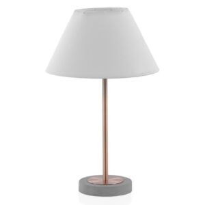 Asztali lámpa fehér lámpabúrával és beton talapzattal, magasság 41 cm - Geese