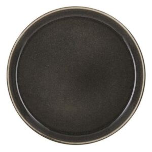 Mensa sötét szürke agyagkerámia tányér, átmérő 21 cm - Bitz
