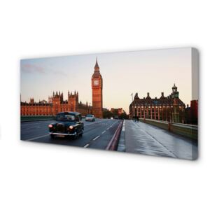 Canvas képek Sky város utcai autók 125x50 cm