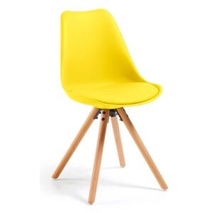 Lumos sárga szék, bükkfa lábakkal - loomi.design