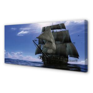 Canvas képek Tengeri hajó felhő 100x50 cm