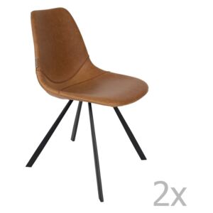 Franky 2 db-os barna szék szett - Dutchbone