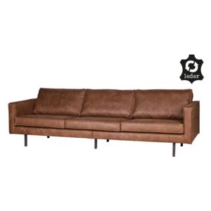 Rodeo barna háromszemélyes kanapé, újrahasznosított bőrhuzattal - BePureHome