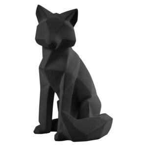 Origami Fox matt fekete szobor, magasság 26 cm - PT LIVING