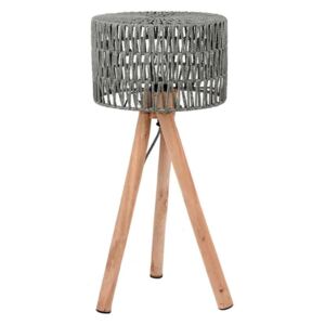 Stripe szürke asztali lámpa mangófából - LABEL51