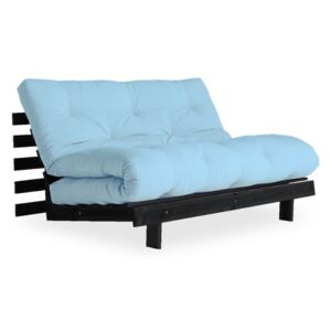 Roots Black/Light Blue halványkék kinyitható kanapé - Karup Design