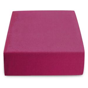 Jersey MICRO sötét rózsaszín lepedő 90x200 cm