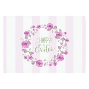 Happy Easter 2 részes rózsaszín-fehér tányéralátét szett, 33 x 45 cm - Apolena